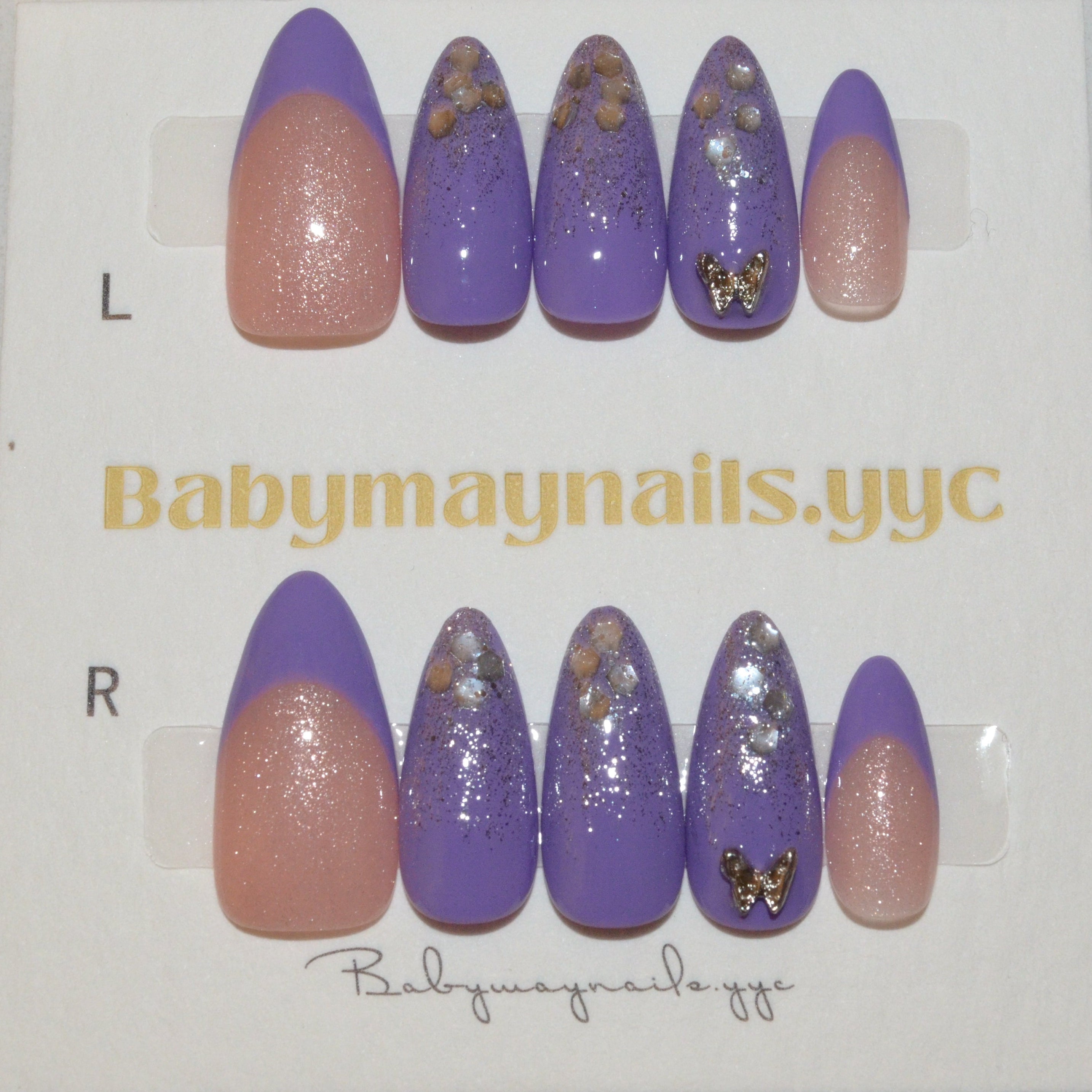 Purple Giltter Butterfly