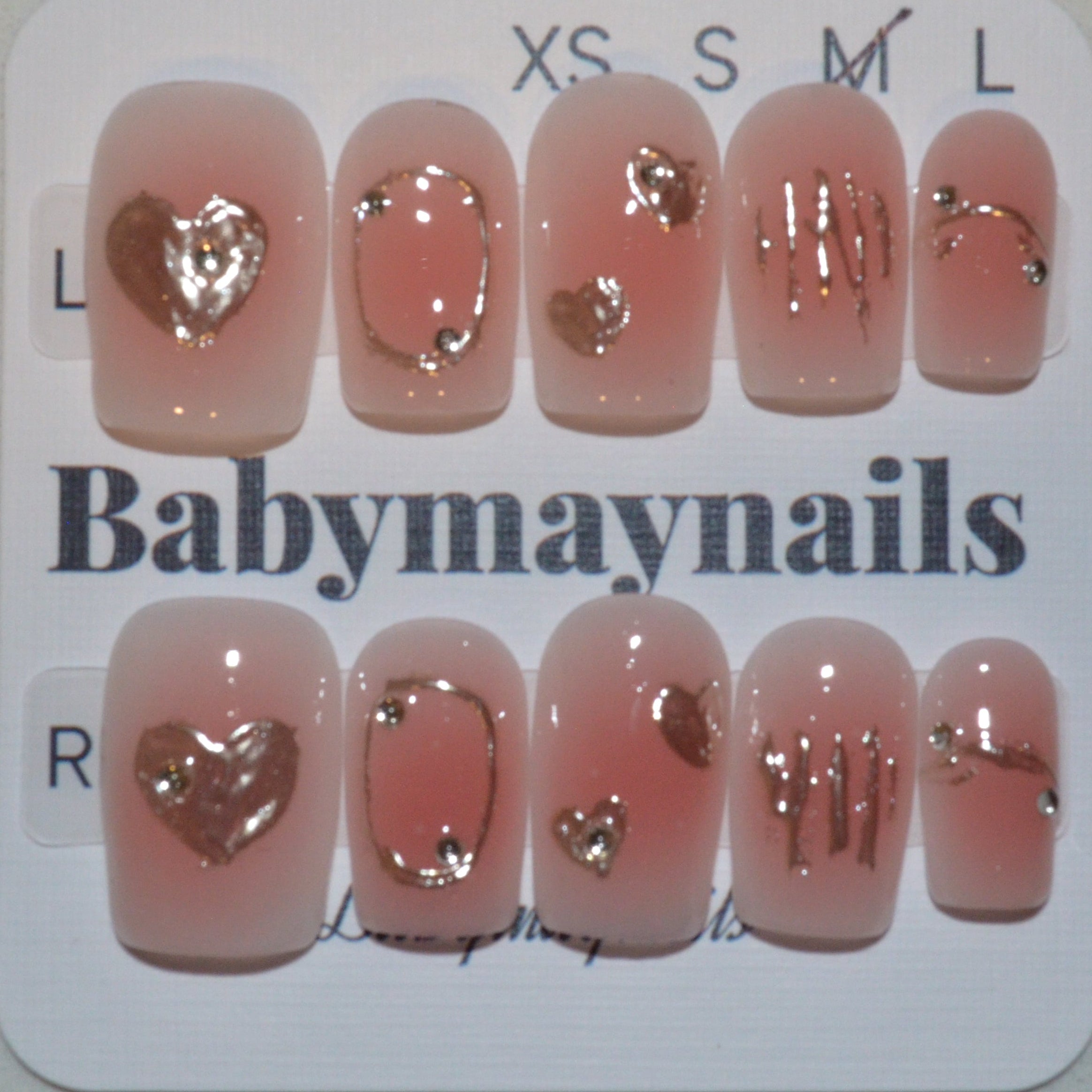 Chrome Blush Hearts